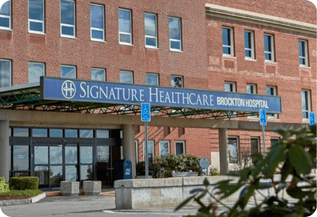 exterior of Signature Healthcare Brockton Hospital
